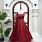 Saffron Butti Jacquard Anarkali Set