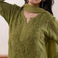 Sage Chikankari Georgette Suit Set