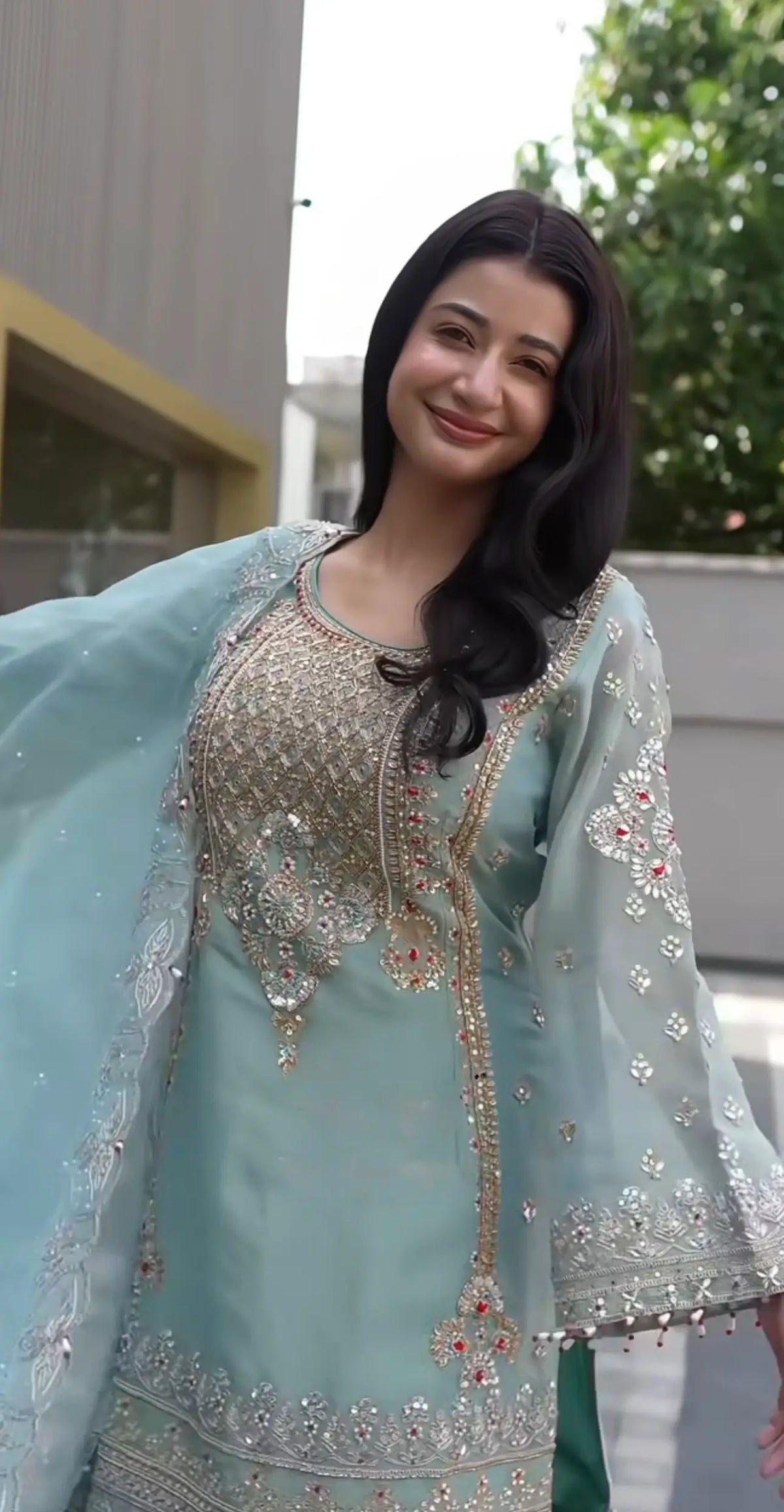 Sage Cording Sequin Sharara