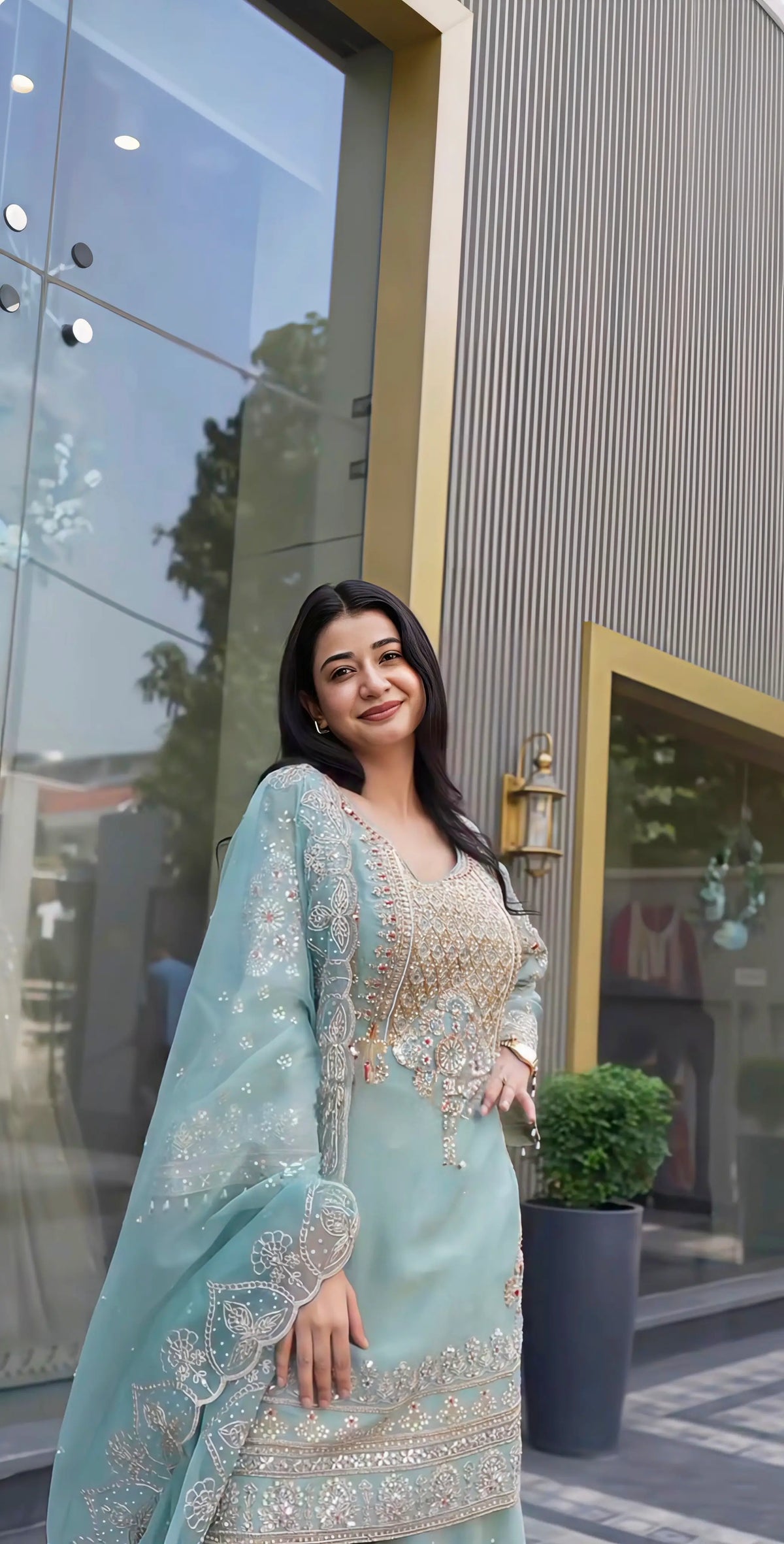 Sage Cording Sequin Sharara