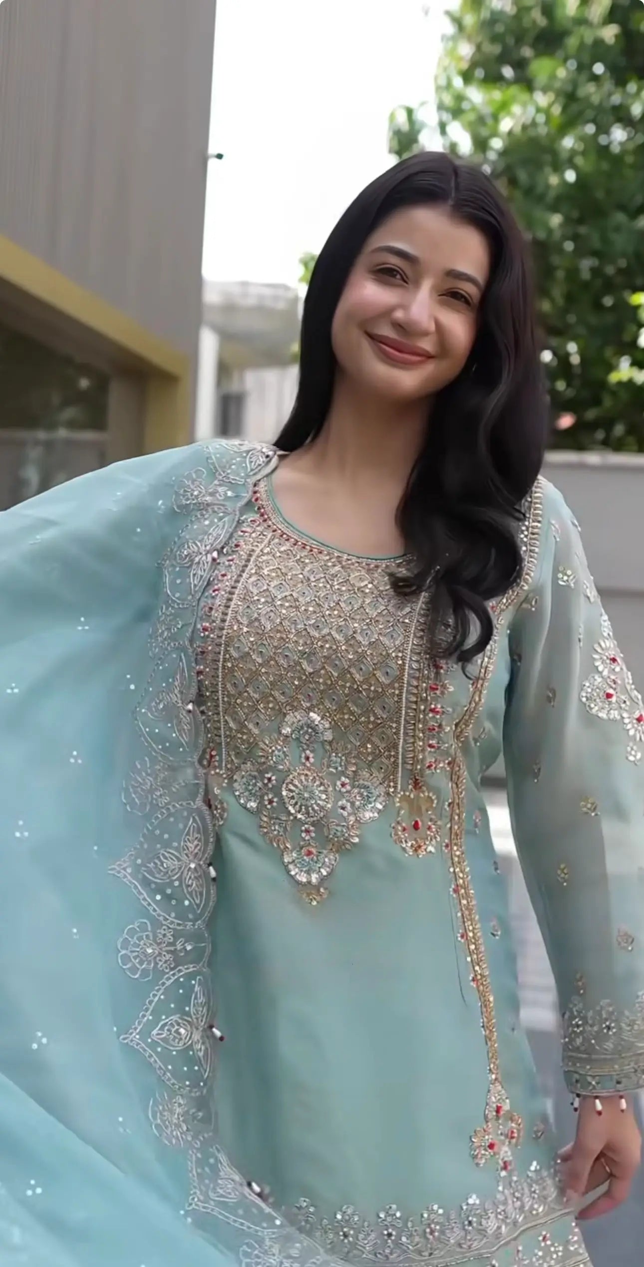 Sage Cording Sequin Sharara
