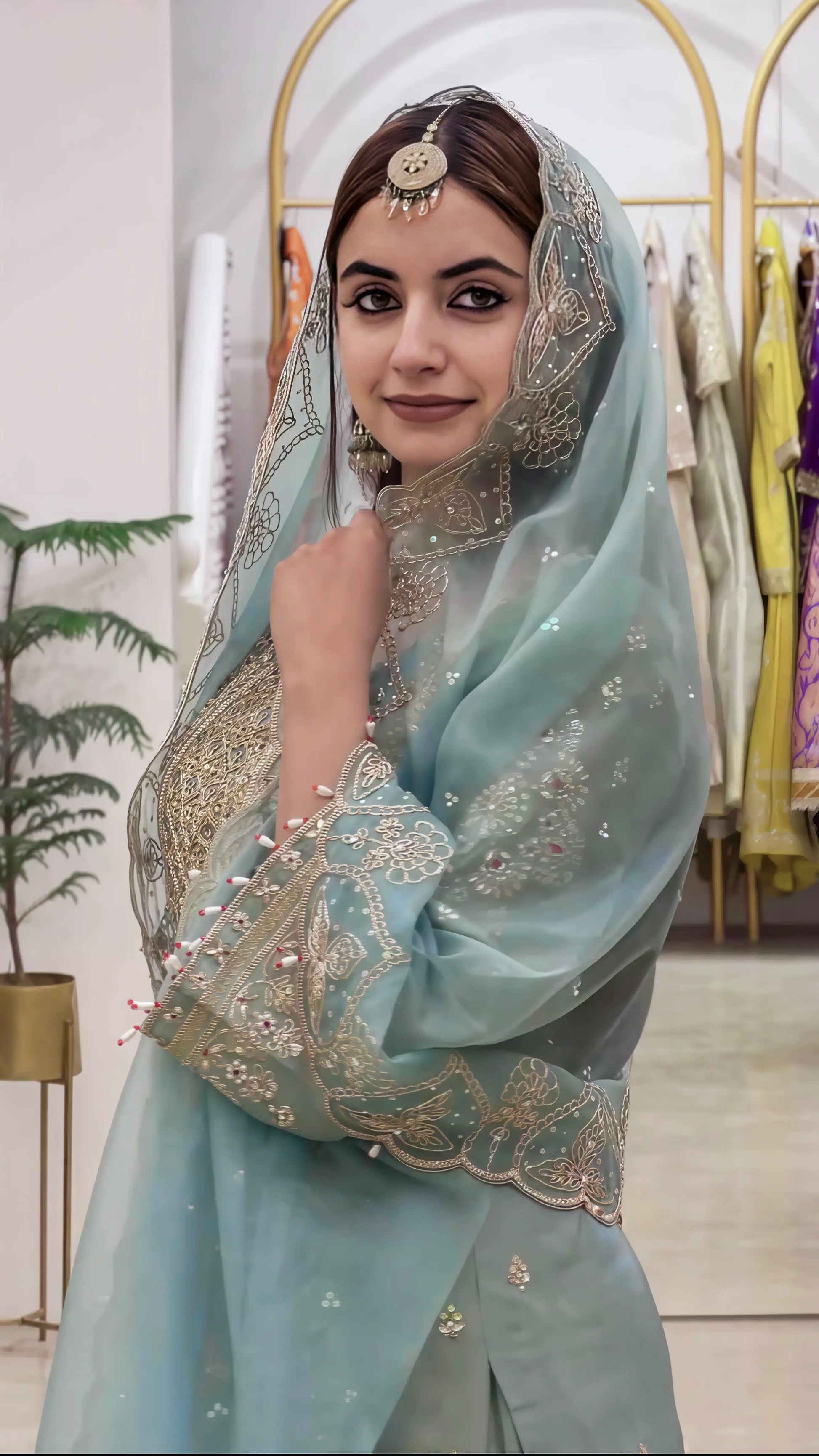Sage Cording Sequin Sharara
