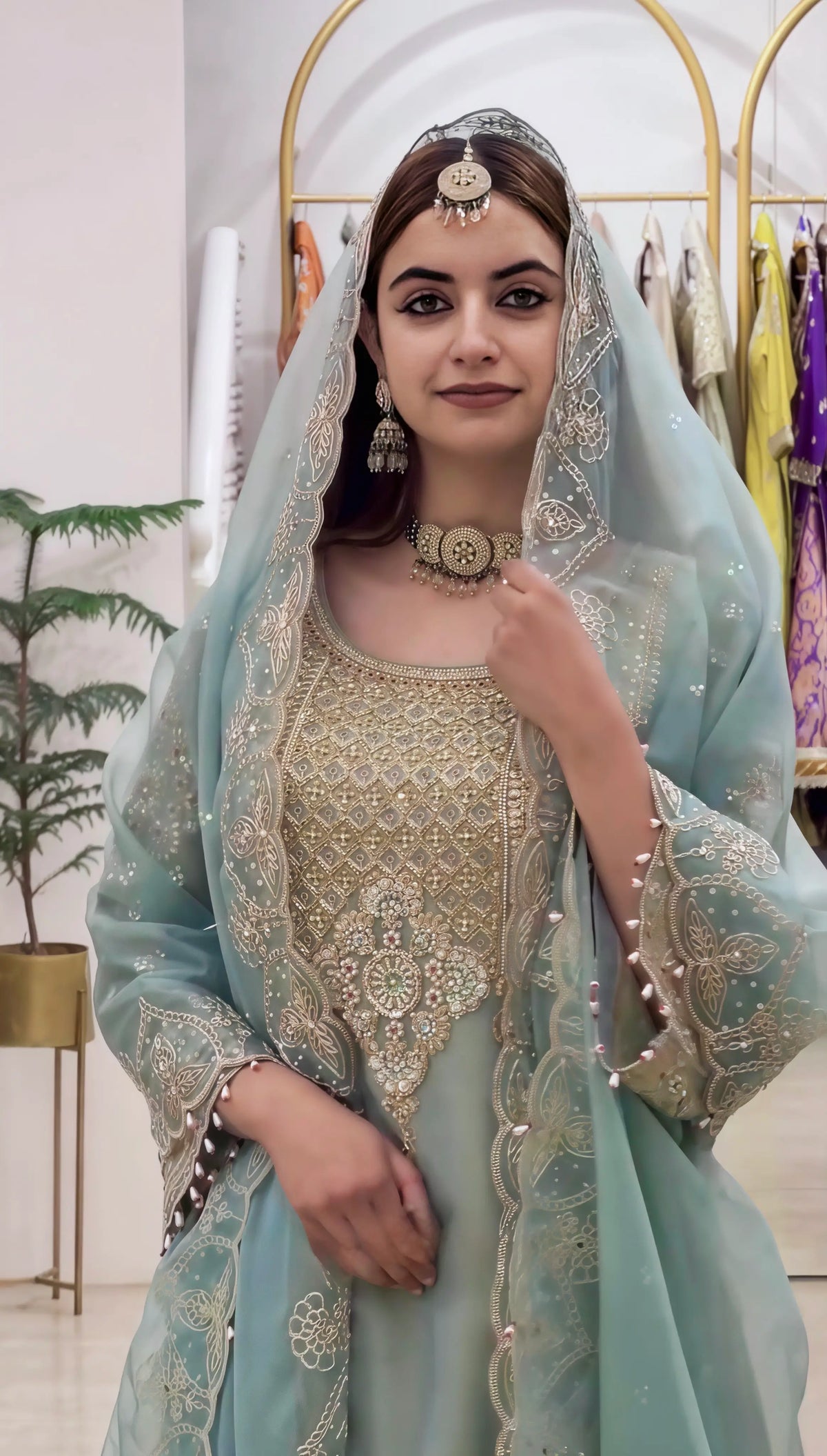 Sage Cording Sequin Sharara