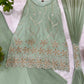 Sage Floral Embroidered Kurti Set
