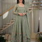 Sage Floral Sequin Anarkali