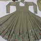 Sage Floral Sequin Anarkali