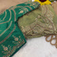 Sage Sequin Embroidered Chiffon Saree