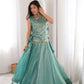 Salsa Crush Embroidered Koti Lehenga Set