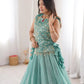 Salsa Crush Embroidered Koti Lehenga Set