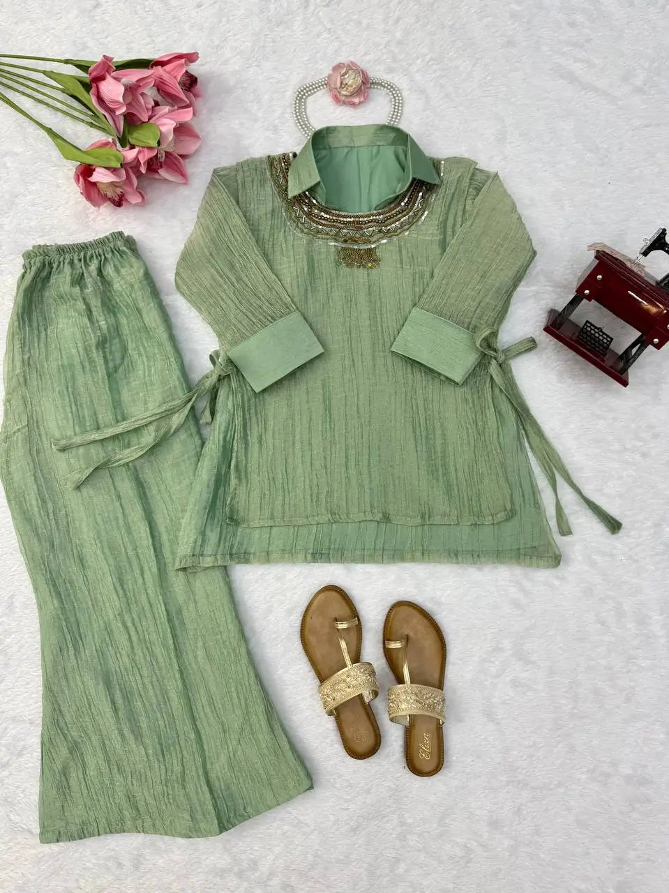 Salsa Crushed Layered Co-ord Set