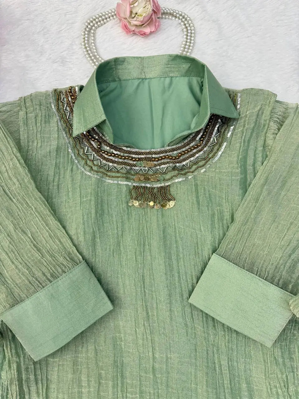 Salsa Crushed Layered Co-ord Set