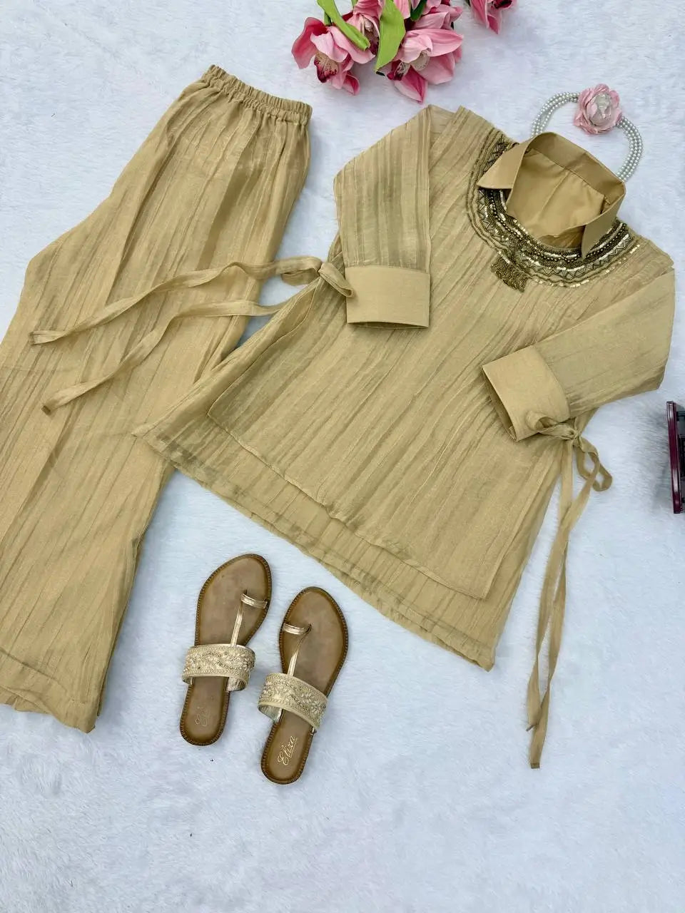 Salsa Crushed Layered Co-ord Set