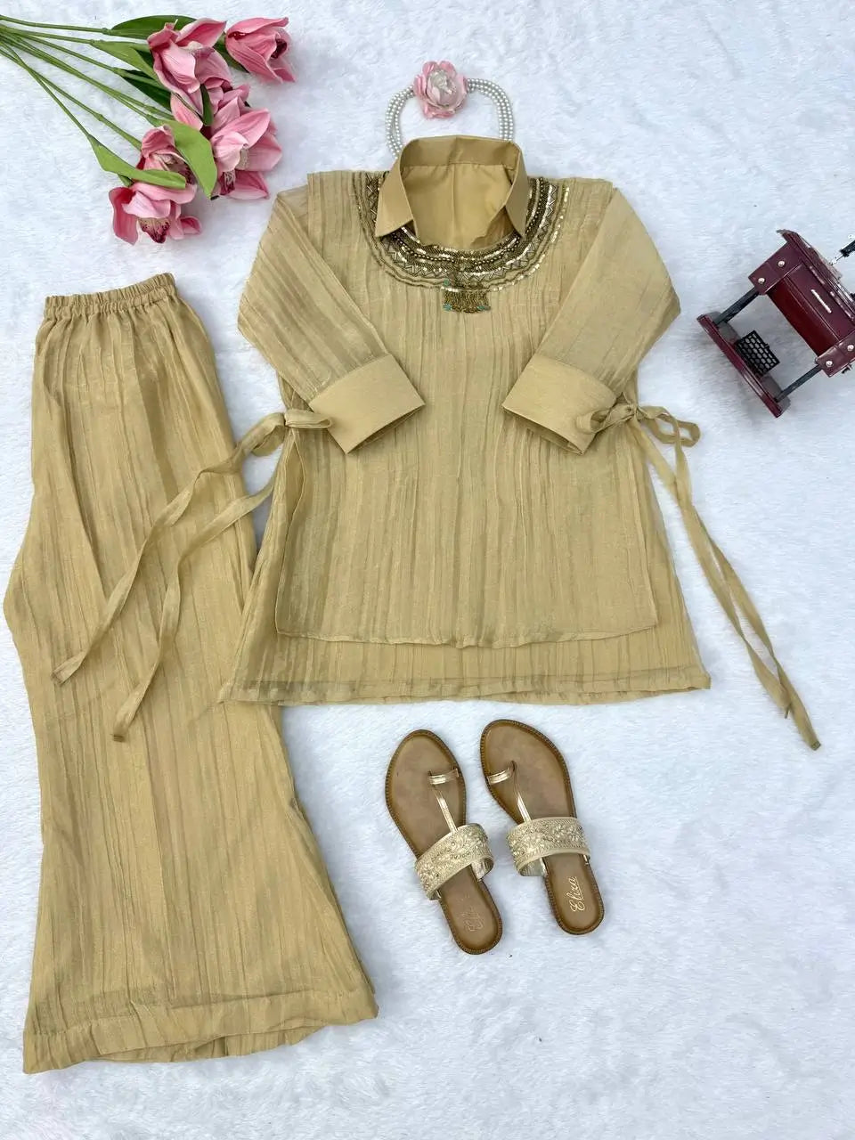 Salsa Crushed Layered Co-ord Set