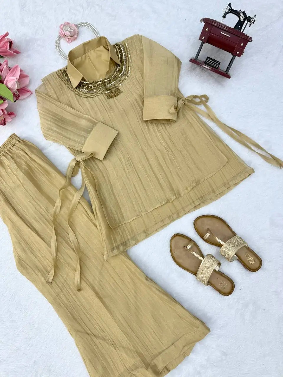Salsa Crushed Layered Co-ord Set