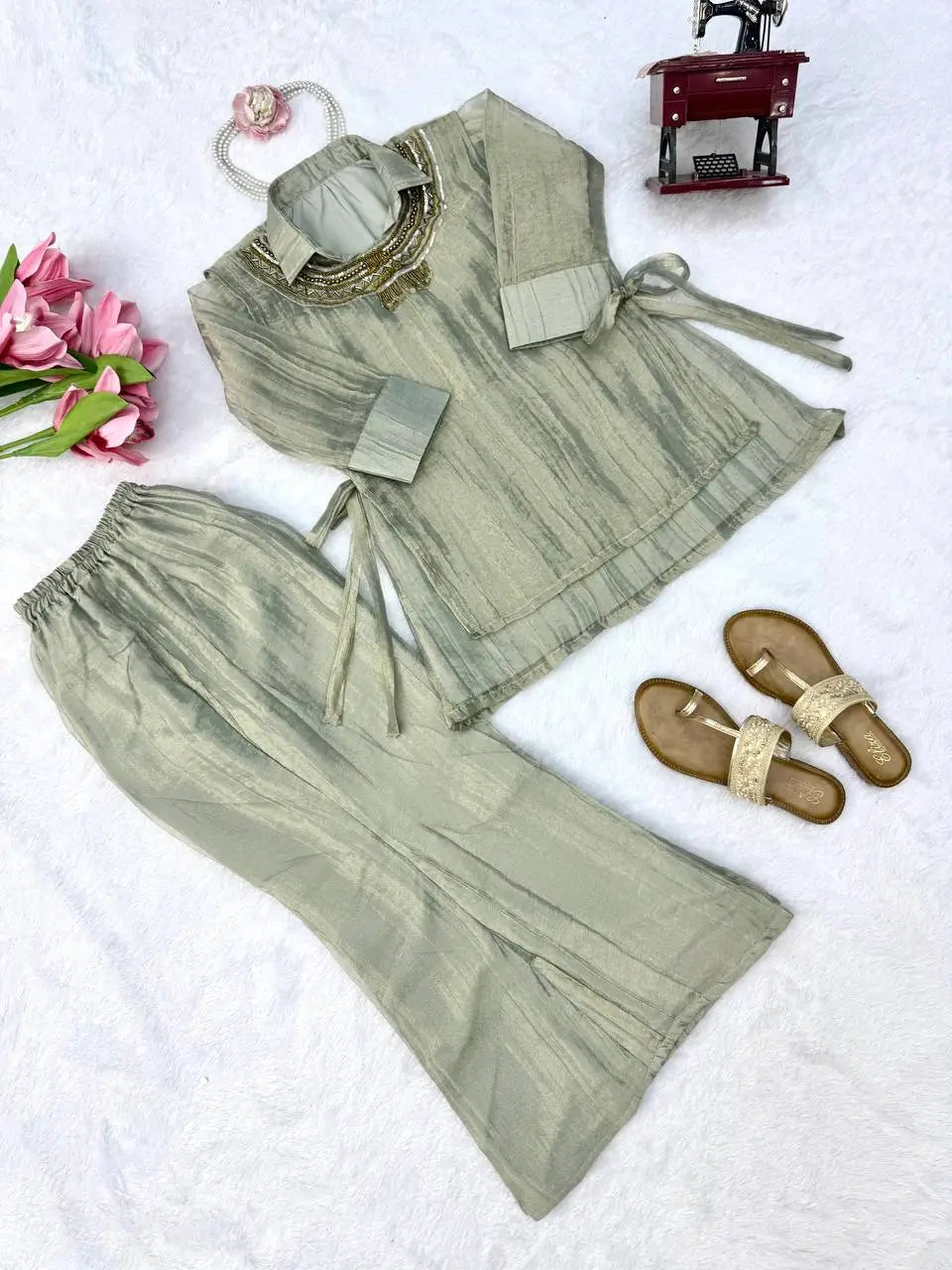 Salsa Crushed Layered Co-ord Set