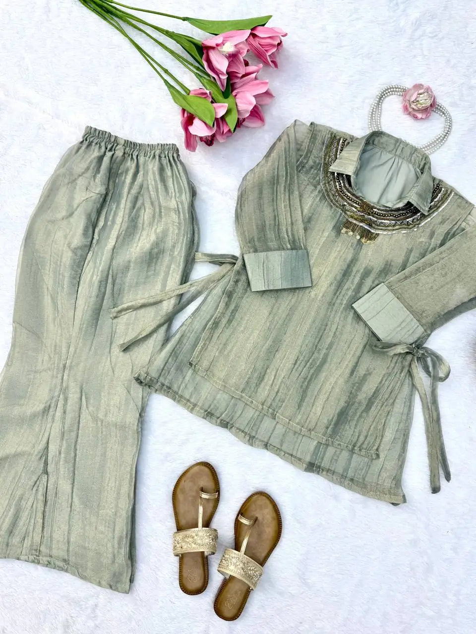 Salsa Crushed Layered Co-ord Set