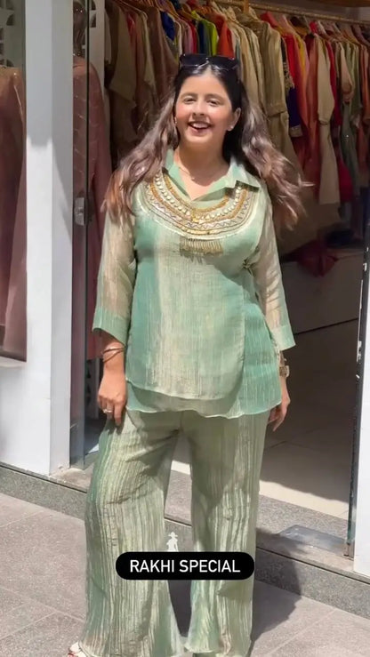Salsa Crushed Layered Co-ord Set