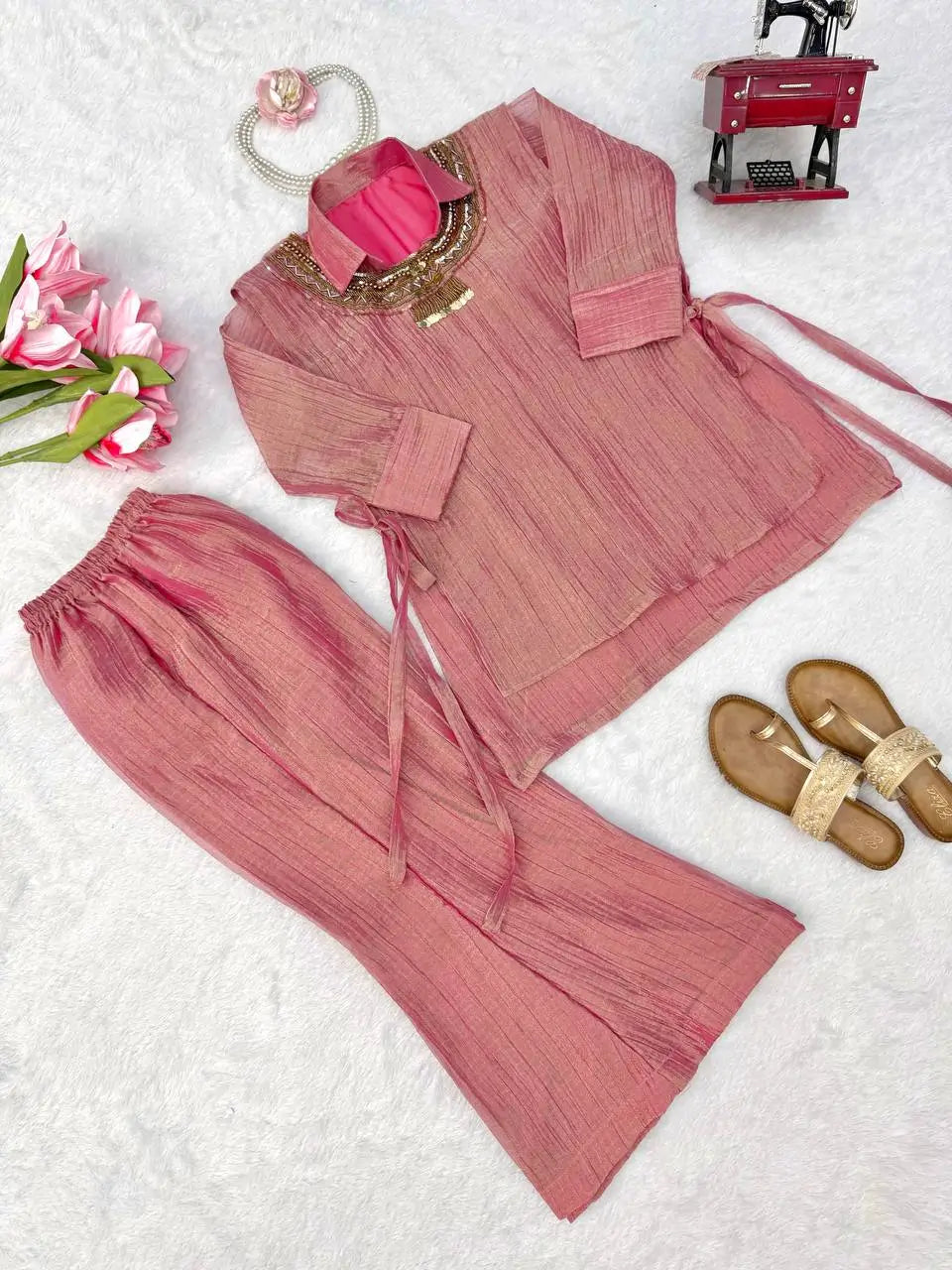 Salsa Crushed Layered Co-ord Set