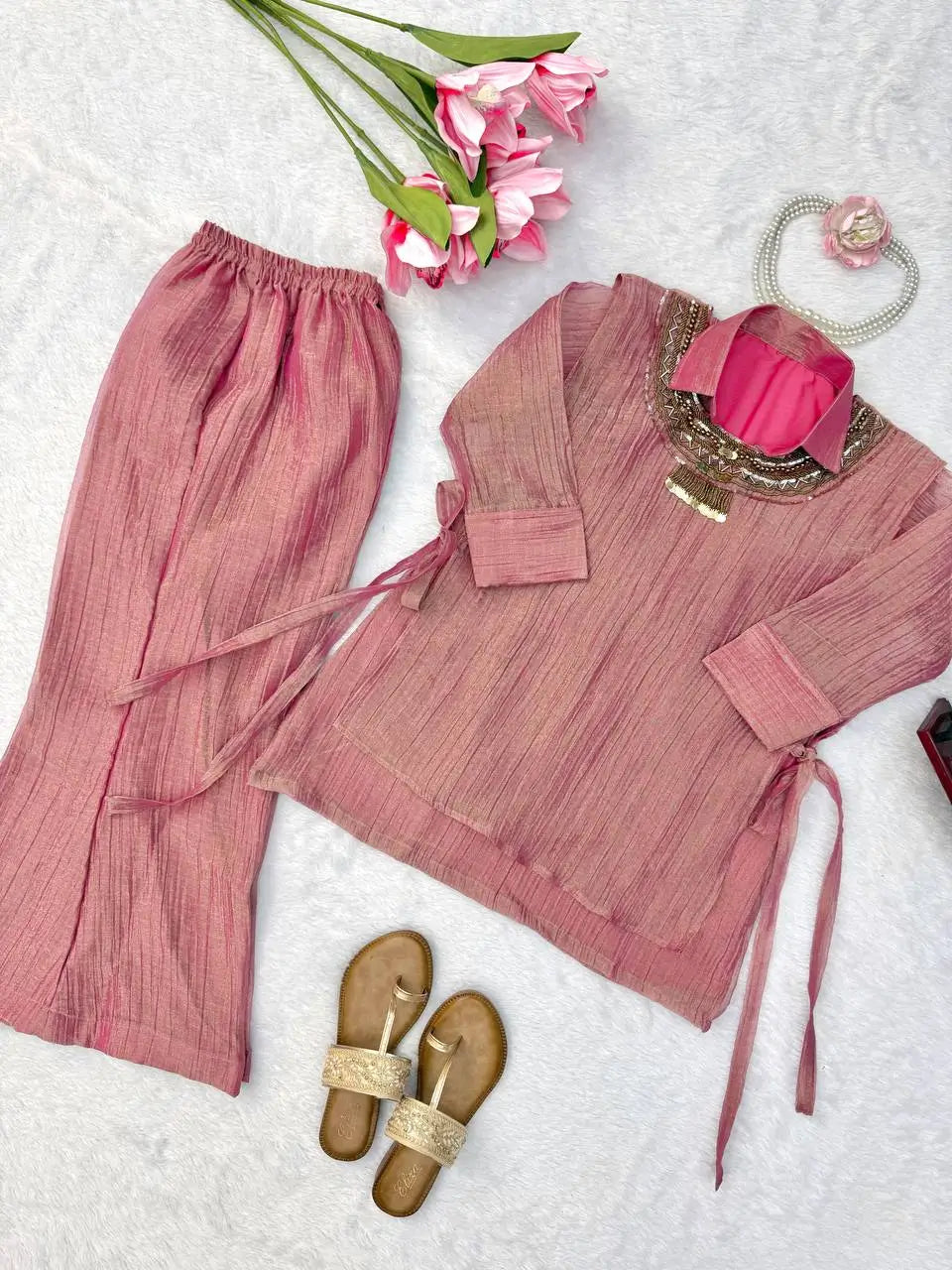 Salsa Crushed Layered Co-ord Set