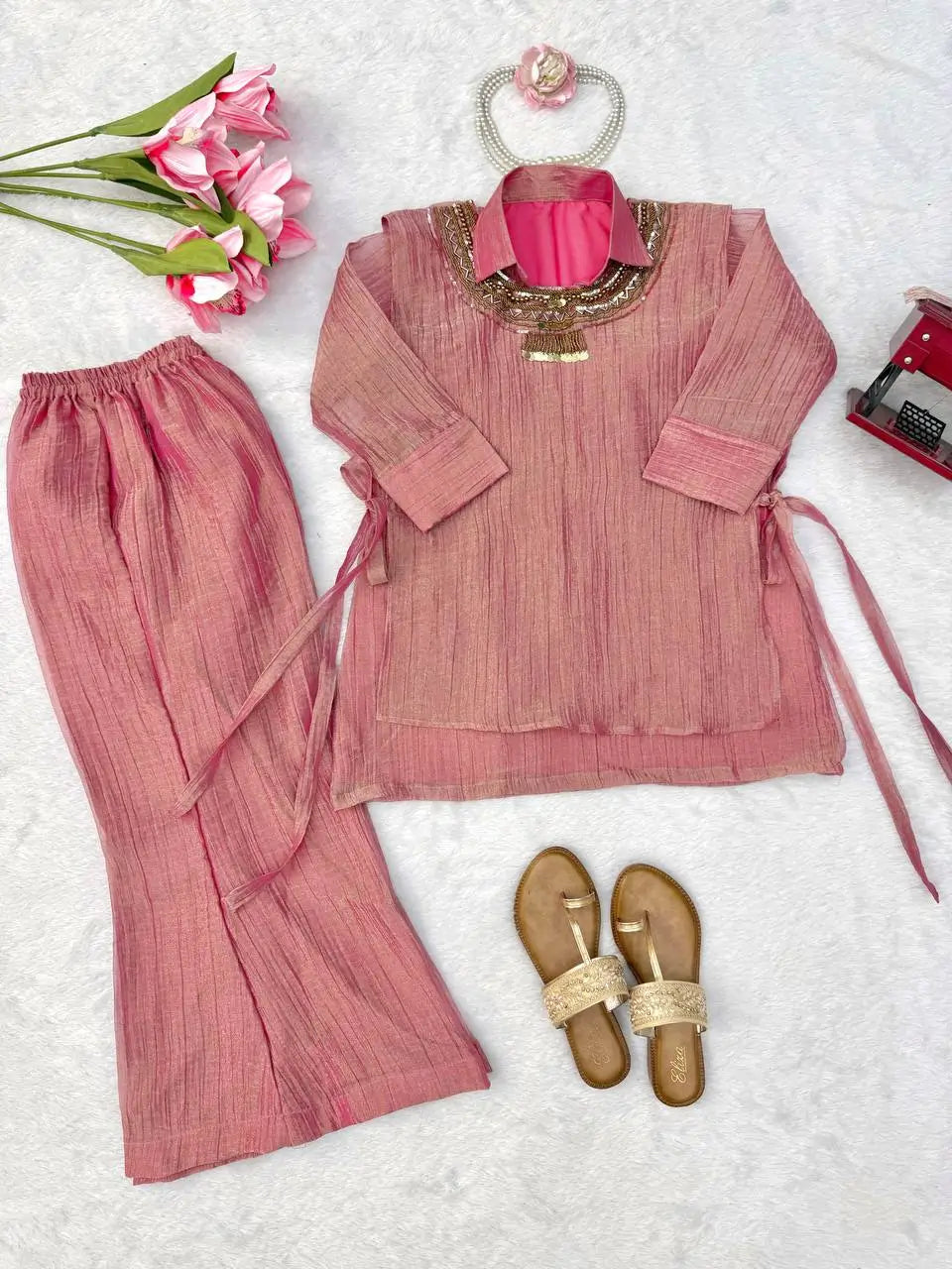 Salsa Crushed Layered Co-ord Set