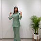 Salsa Crushed Layered Stitched Co-ord Set