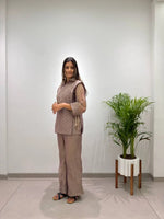 Salsa Crushed Layered Stitched Co-ord Set