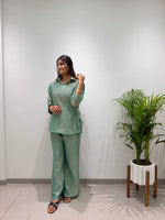Salsa Crushed Layered Stitched Co-ord Set