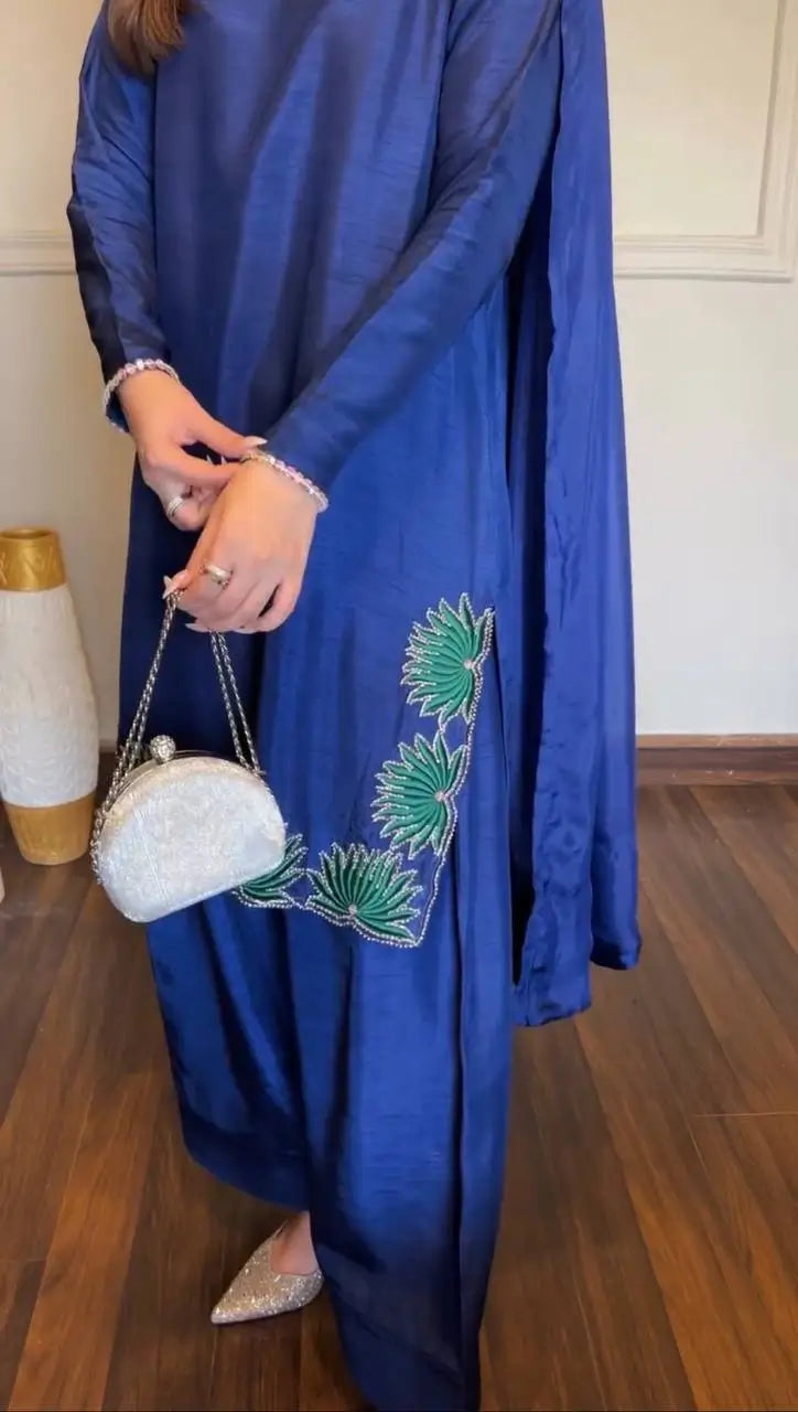 Sapphire Lotus American Silk Farshi Set
