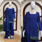 Sapphire Lotus American Silk Farshi Set