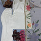 Satin Silk Palazzo Suit Set with Organza Dupatta