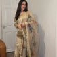 Satin Silk Palazzo Suit Set with Organza Dupatta