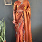 Scalloped Swarovski Silk Saree