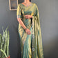 Scalloped Swarovski Silk Saree