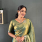 Scalloped Swarovski Silk Saree