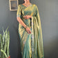 Scalloped Swarovski Silk Saree