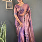Scalloped Swarovski Silk Saree