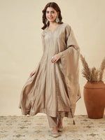 Scalloped Vine Anarkali Set