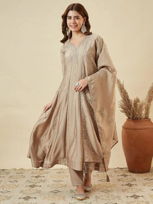 Scalloped Vine Anarkali Set