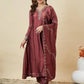 Scalloped Vine Anarkali Set