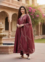 Scalloped Vine Anarkali Set