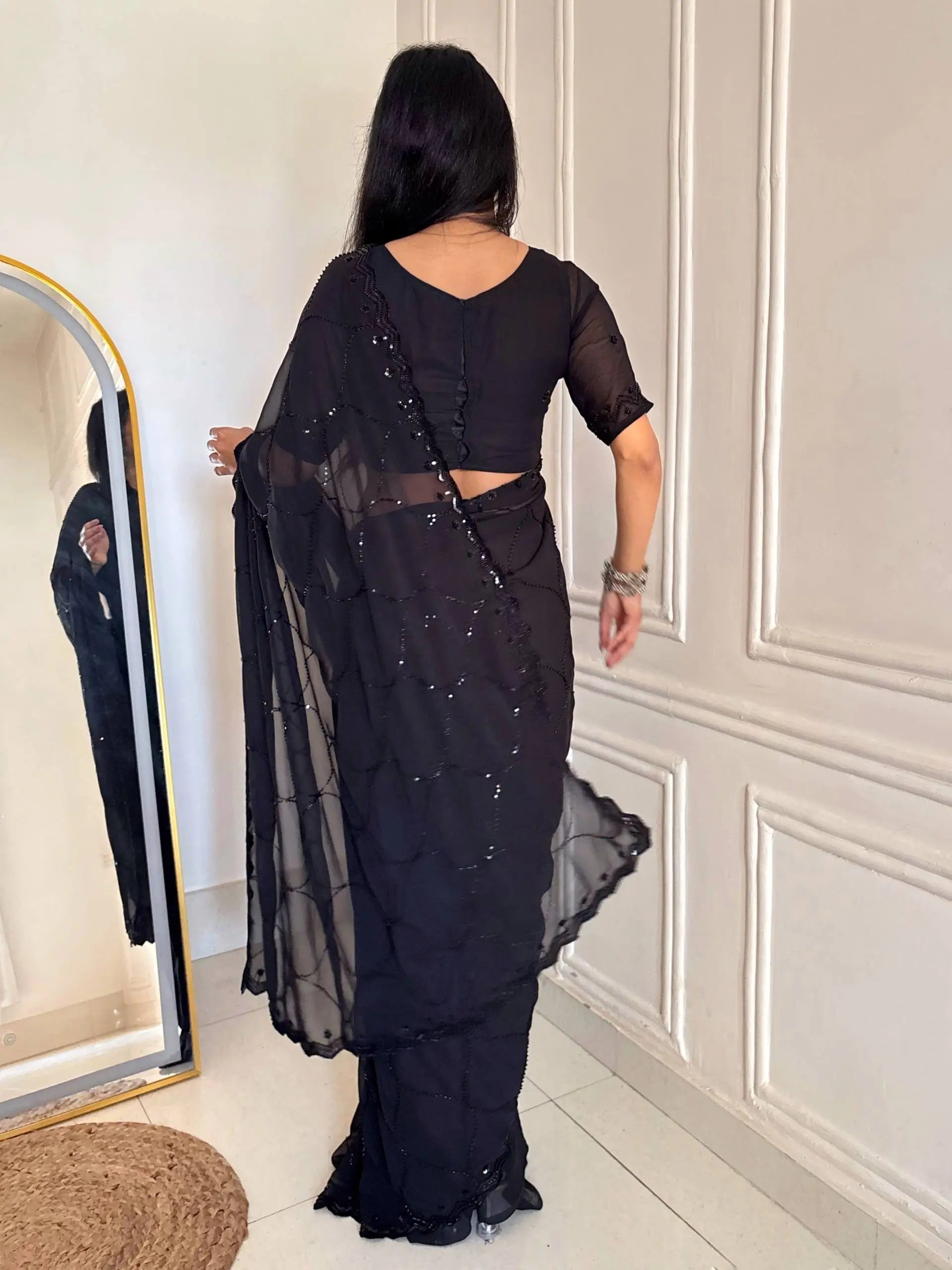 Scarlet Grace Embellished Saree for Festive and Party Wear