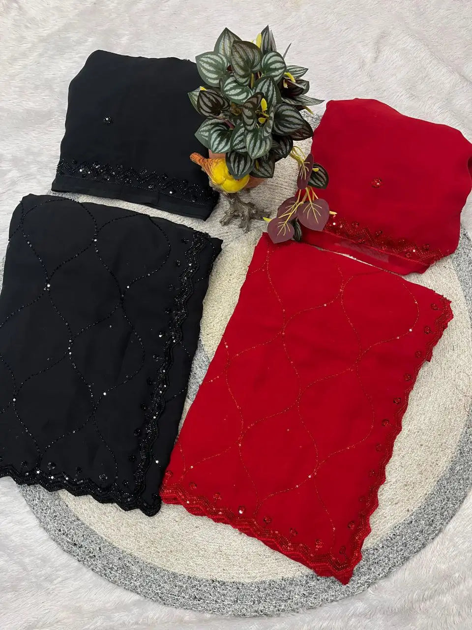 Scarlet Grace Embellished Saree for Festive and Party Wear