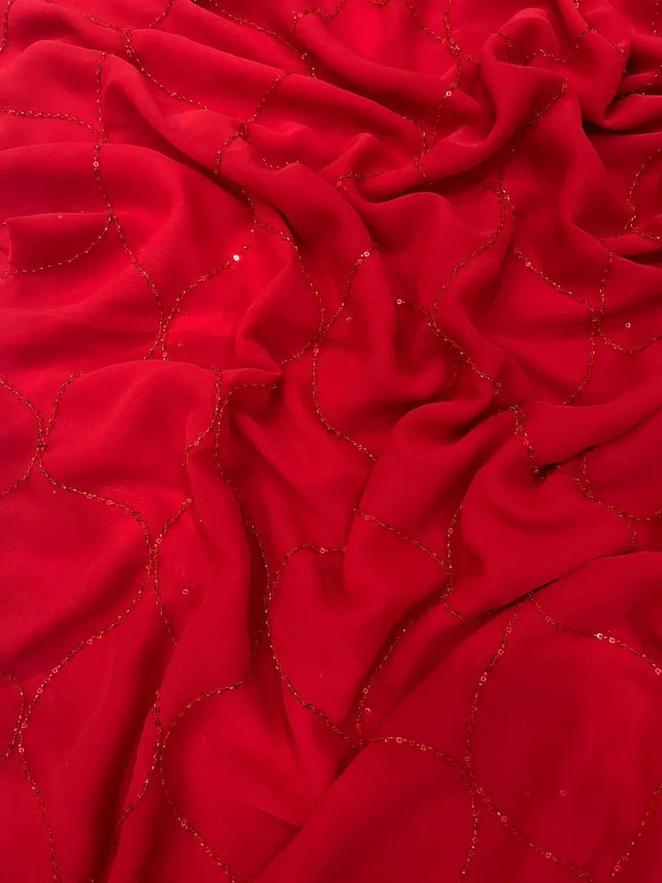 Scarlet Grace Embellished Saree for Festive and Party Wear