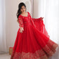 Scarlet Sequin Embroidered Anarkali Set