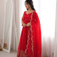 Scarlet Sequin Embroidered Anarkali Set