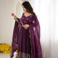 Scarlet Sequin Embroidered Anarkali Set