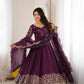 Scarlet Sequin Embroidered Anarkali Set