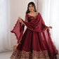 Scarlet Sequin Embroidered Anarkali Set
