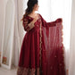 Scarlet Sequin Embroidered Anarkali Set