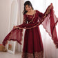 Scarlet Sequin Embroidered Anarkali Set